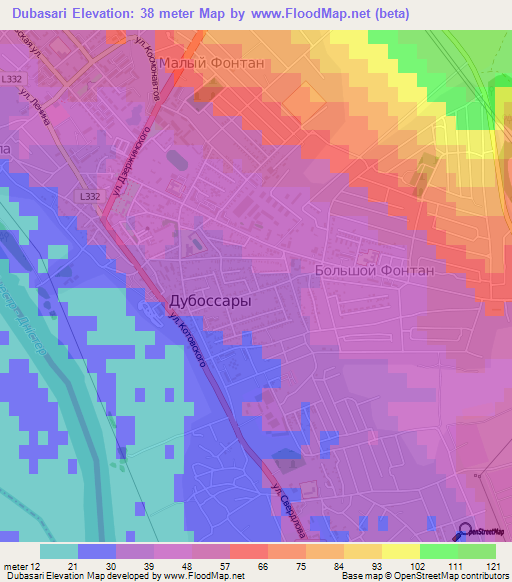 Dubasari,Moldova Elevation Map