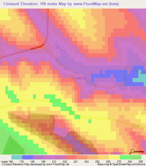 Ciniseuti,Moldova Elevation Map