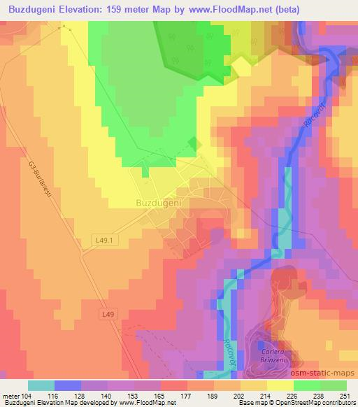 Buzdugeni,Moldova Elevation Map