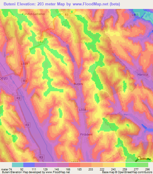 Buteni,Moldova Elevation Map