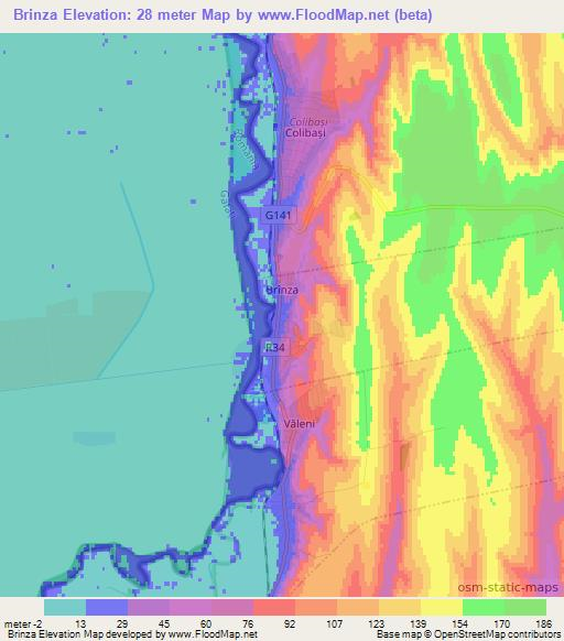 Brinza,Moldova Elevation Map