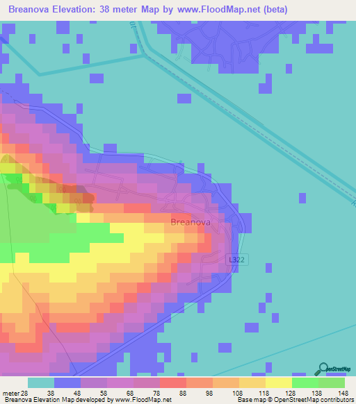 Breanova,Moldova Elevation Map