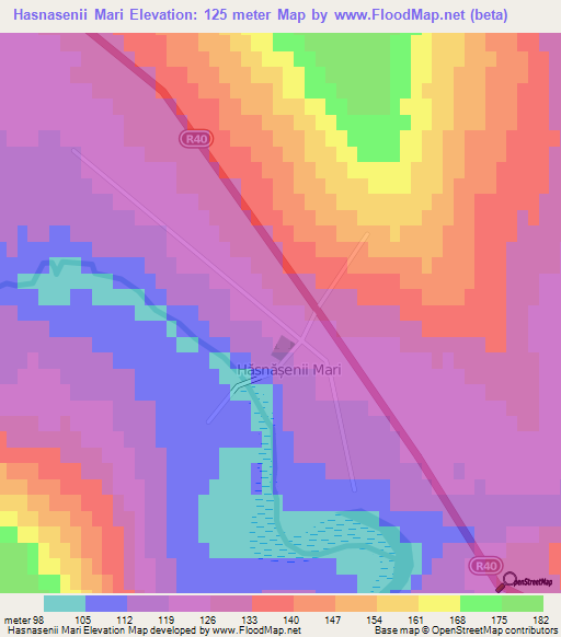 Hasnasenii Mari,Moldova Elevation Map