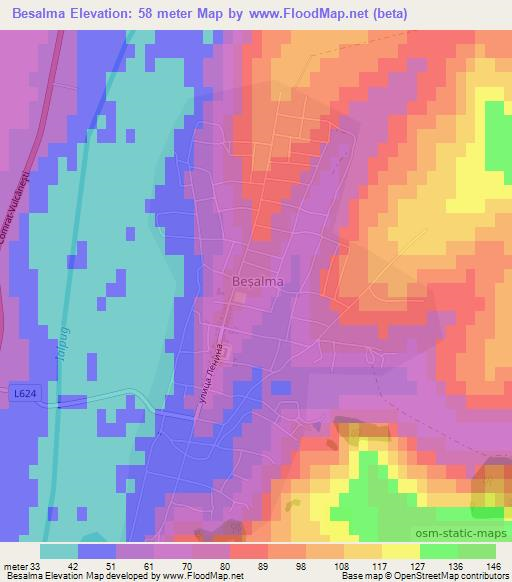 Besalma,Moldova Elevation Map
