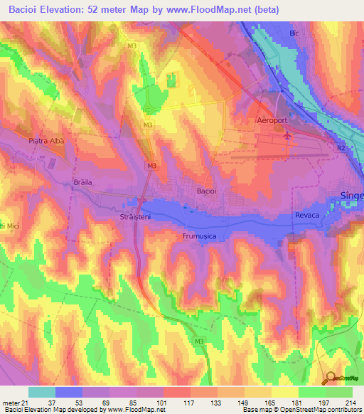 Bacioi,Moldova Elevation Map