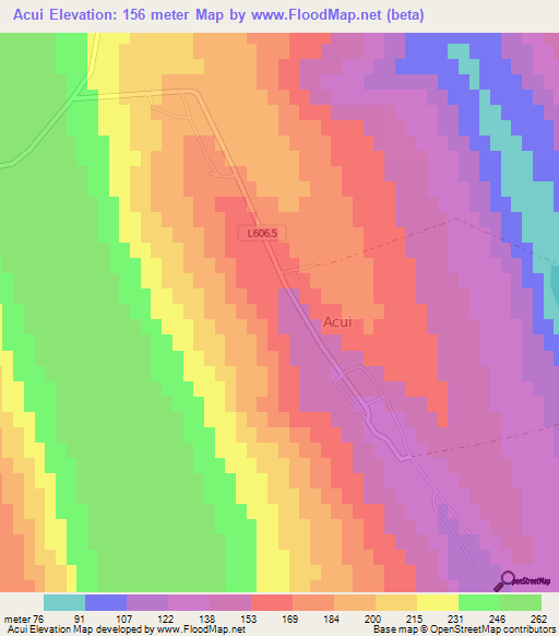 Acui,Moldova Elevation Map