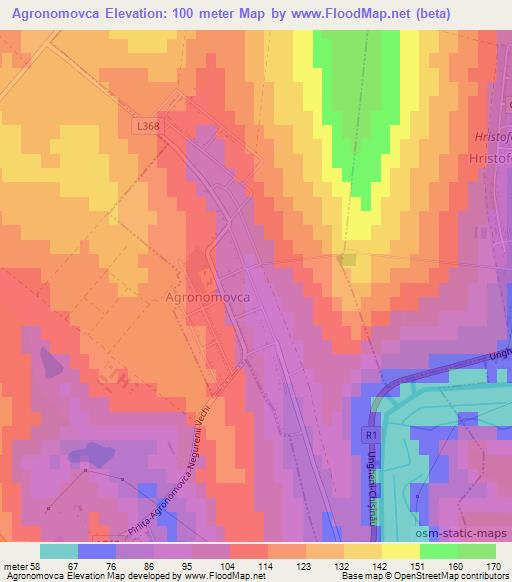 Agronomovca,Moldova Elevation Map