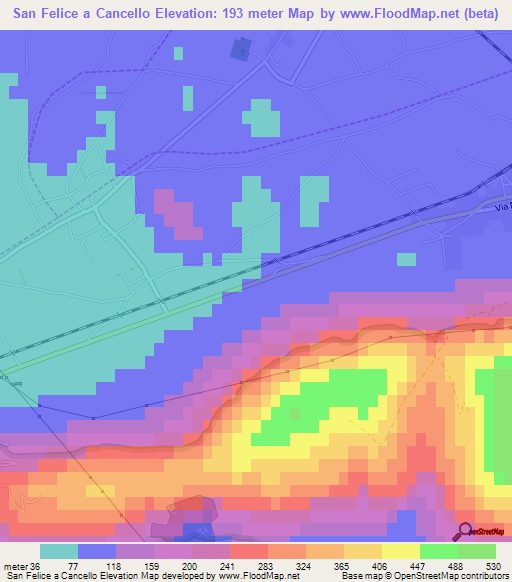 San Felice a Cancello,Italy Elevation Map