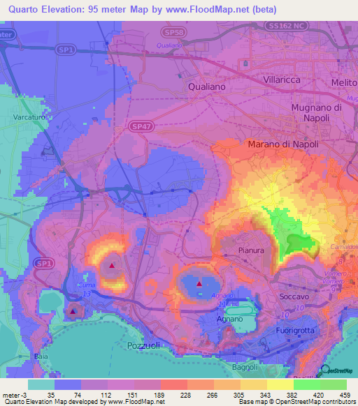 Quarto,Italy Elevation Map