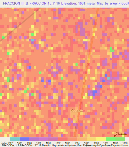 FRACCION III B FRACCION 15 Y 16,Mexico Elevation Map