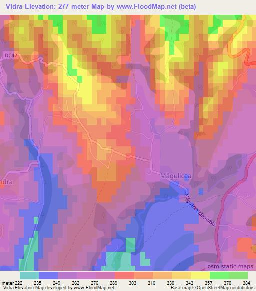 Vidra,Romania Elevation Map