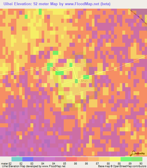 Uihei,Romania Elevation Map