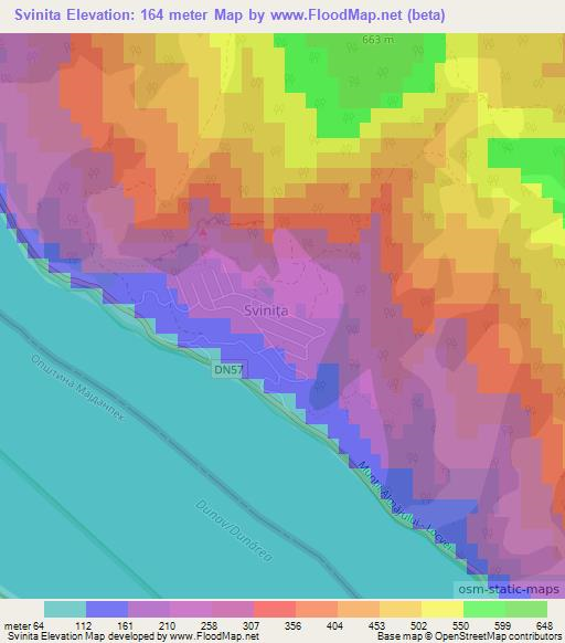 Svinita,Romania Elevation Map