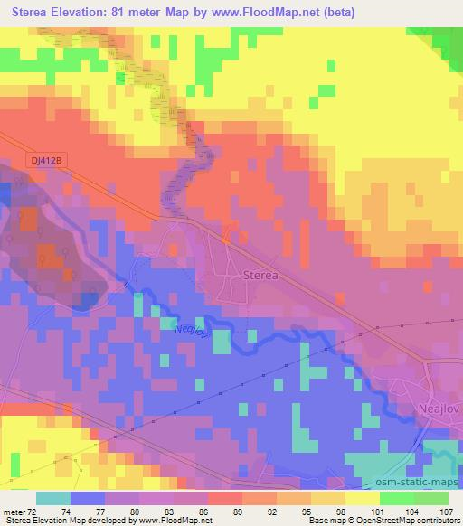 Sterea,Romania Elevation Map