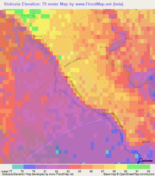 Slobozia,Romania Elevation Map