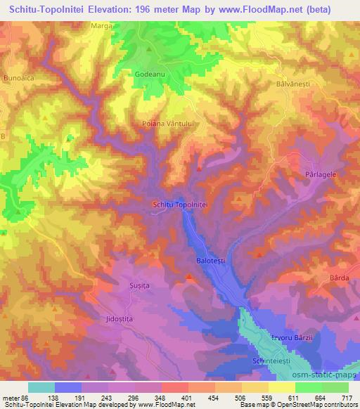 Schitu-Topolnitei,Romania Elevation Map