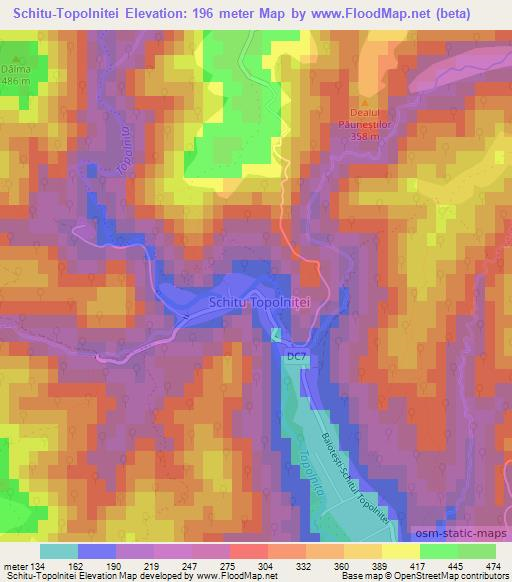 Schitu-Topolnitei,Romania Elevation Map