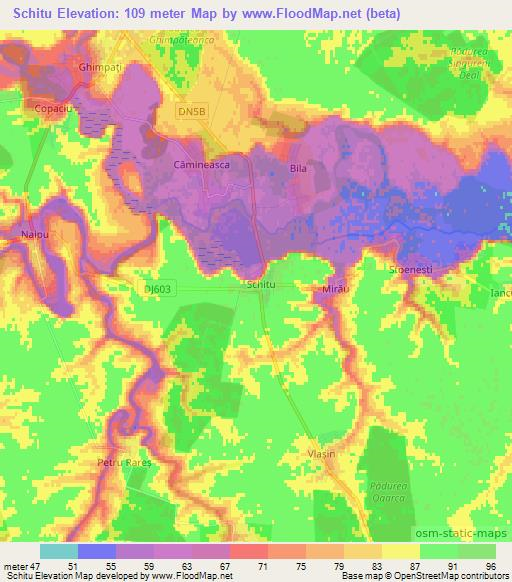 Schitu,Romania Elevation Map