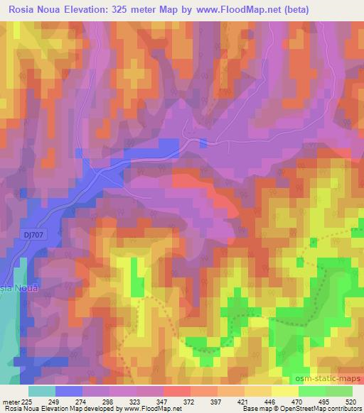 Rosia Noua,Romania Elevation Map