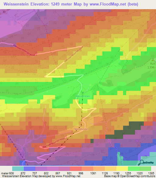 Weissenstein,Switzerland Elevation Map