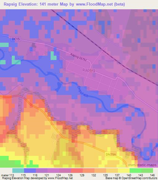 Rapsig,Romania Elevation Map