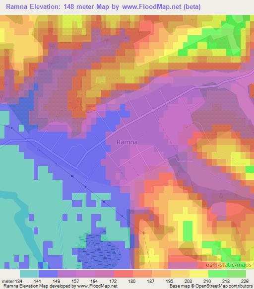 Ramna,Romania Elevation Map