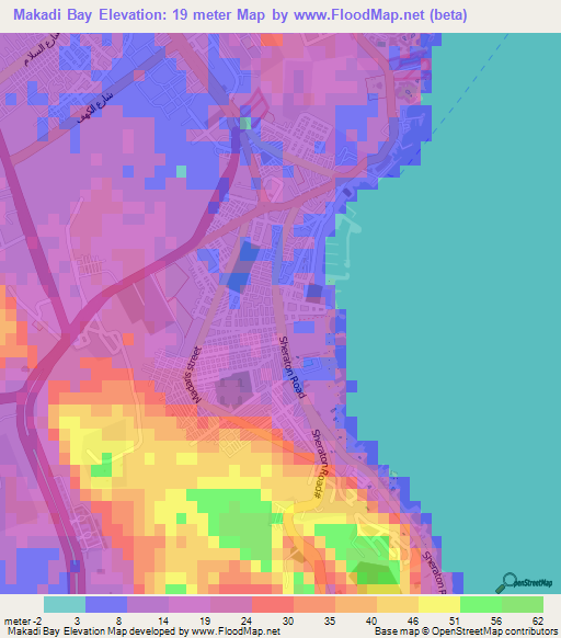 Makadi Bay,Egypt Elevation Map