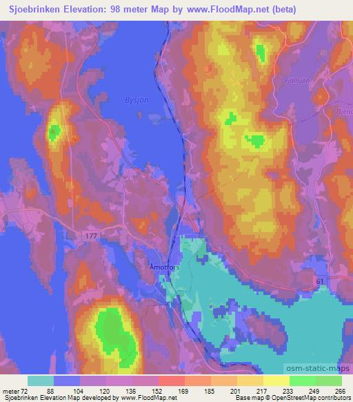 Sjoebrinken,Sweden Elevation Map