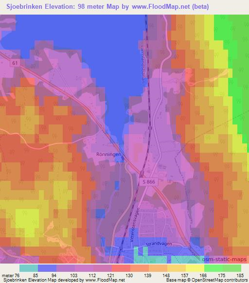 Sjoebrinken,Sweden Elevation Map