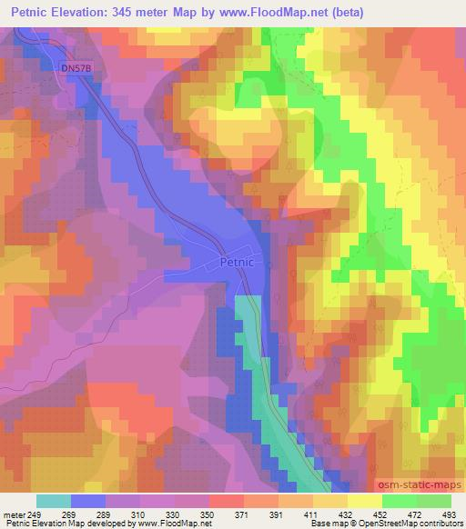 Petnic,Romania Elevation Map