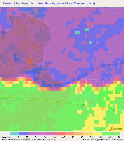 Perieti,Romania Elevation Map