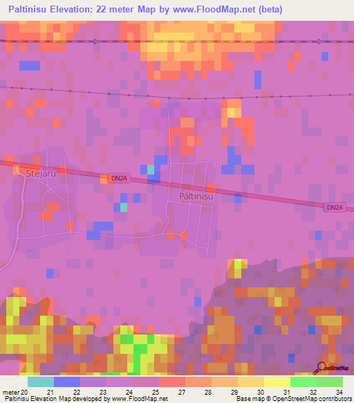 Paltinisu,Romania Elevation Map