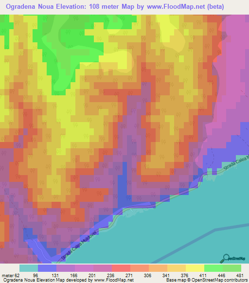 Ogradena Noua,Romania Elevation Map