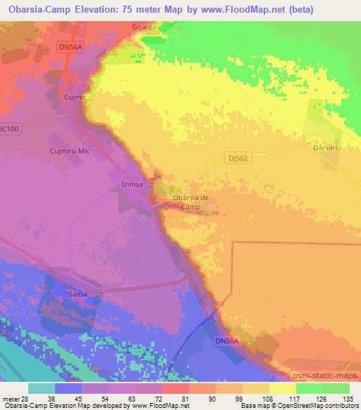 Obarsia-Camp,Romania Elevation Map
