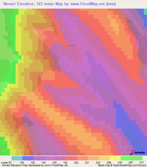 Novaci,Romania Elevation Map