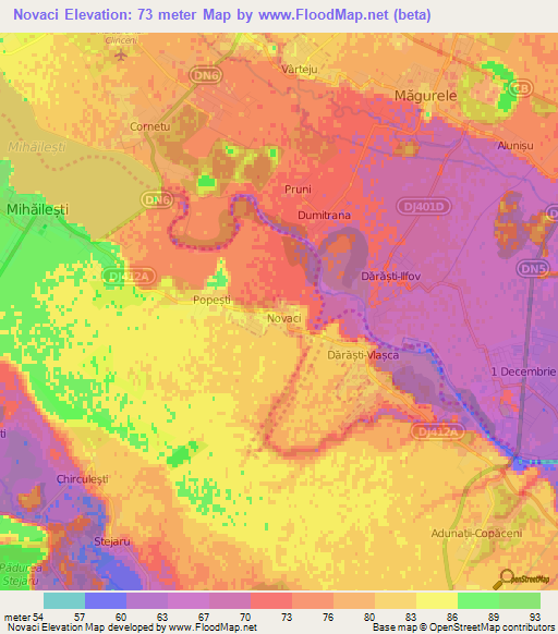 Novaci,Romania Elevation Map