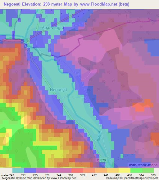 Negoesti,Romania Elevation Map