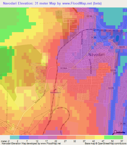 Navodari,Romania Elevation Map