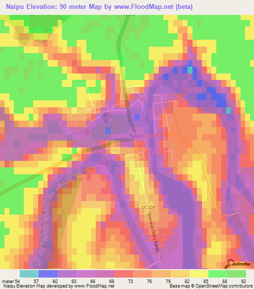 Naipu,Romania Elevation Map