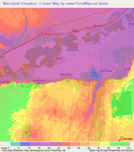 Marculesti,Romania Elevation Map