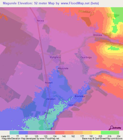 Magurele,Romania Elevation Map