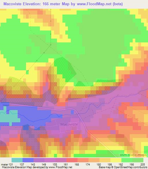 Macoviste,Romania Elevation Map