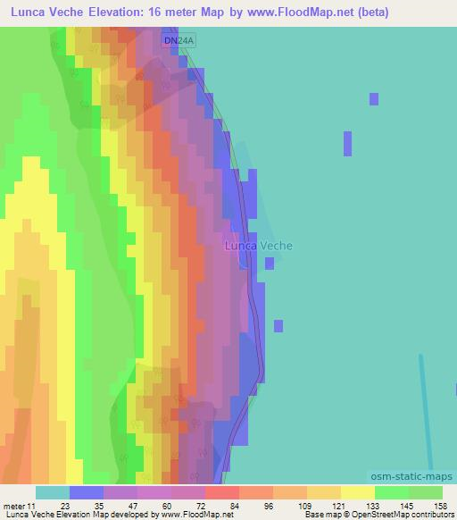 Lunca Veche,Romania Elevation Map