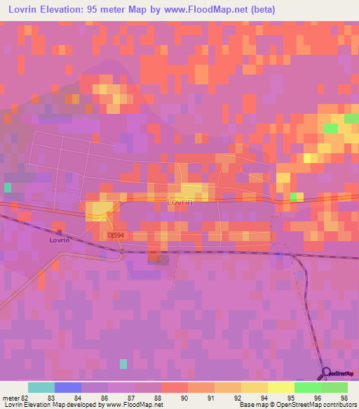 Lovrin,Romania Elevation Map