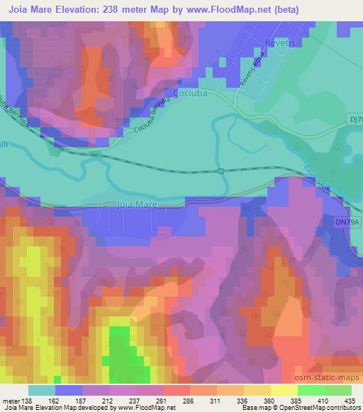 Joia Mare,Romania Elevation Map