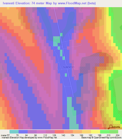 Ivanesti,Romania Elevation Map