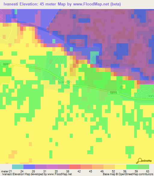 Ivanesti,Romania Elevation Map