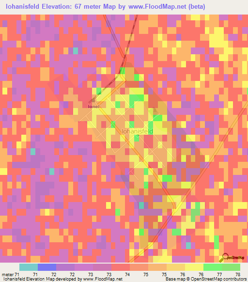 Iohanisfeld,Romania Elevation Map