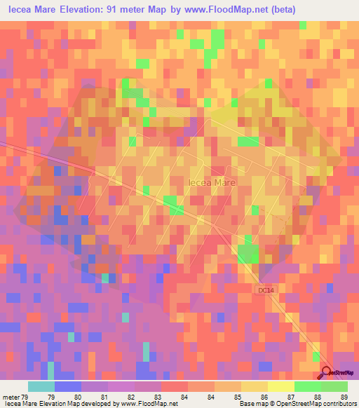 Iecea Mare,Romania Elevation Map