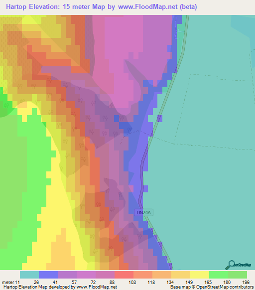 Hartop,Romania Elevation Map